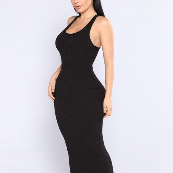 Black midi dress - Picture 3 of 4